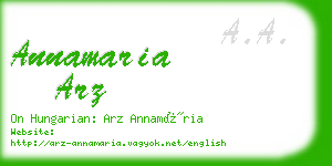 annamaria arz business card